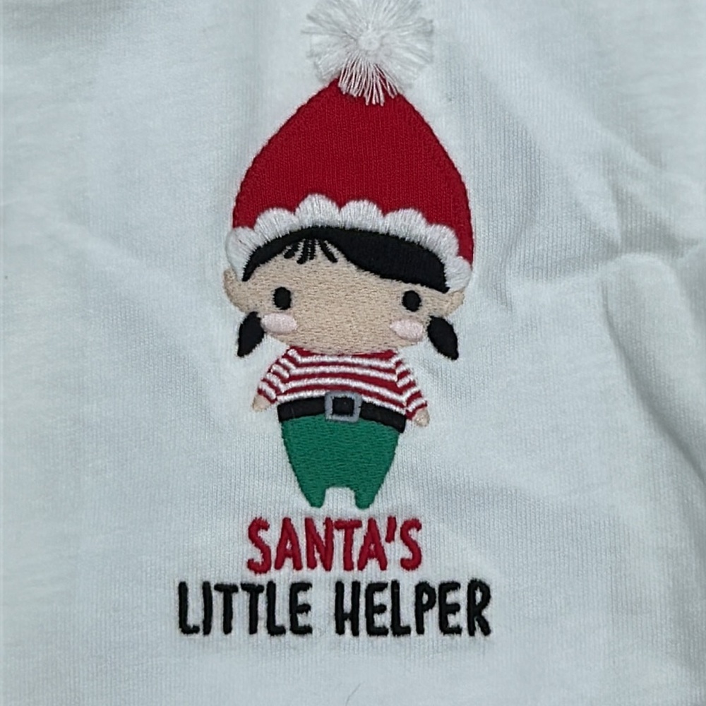 NWT Gymboree Girls Santa’s Little Helper Cotton Bodysuit Size 12-18 months